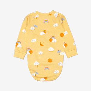  Rainbow Newborn Babygrow from Polarn O. Pyret Kidswear. Made using environmentally friendly materials.
