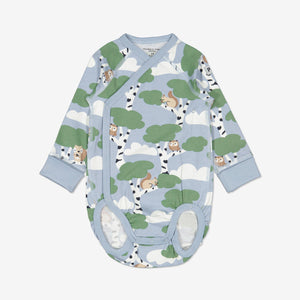  Forest Animals Wraparound Babygrow from Polarn O. Pyret Kidswear. Made using sustainable materials.
