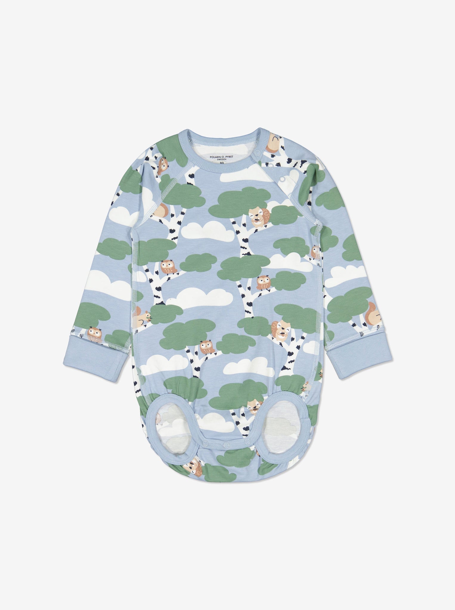  Forest Animals Newborn Babygrow from Polarn O. Pyret Kidswear. Made using environmentally friendly materials.