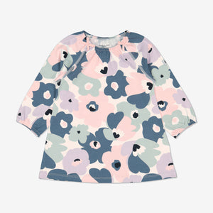  Pink Floral Newborn Baby Dress from Polarn O. Pyret Kidswear. Made using environmentally friendly materials.