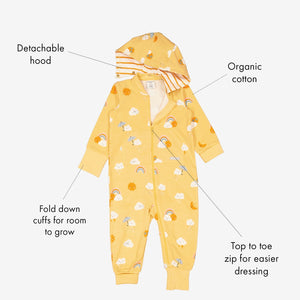 Rainbow Print Newborn Baby All In One from Polarn O. Pyret Kidswear. Made from sustainable materials.