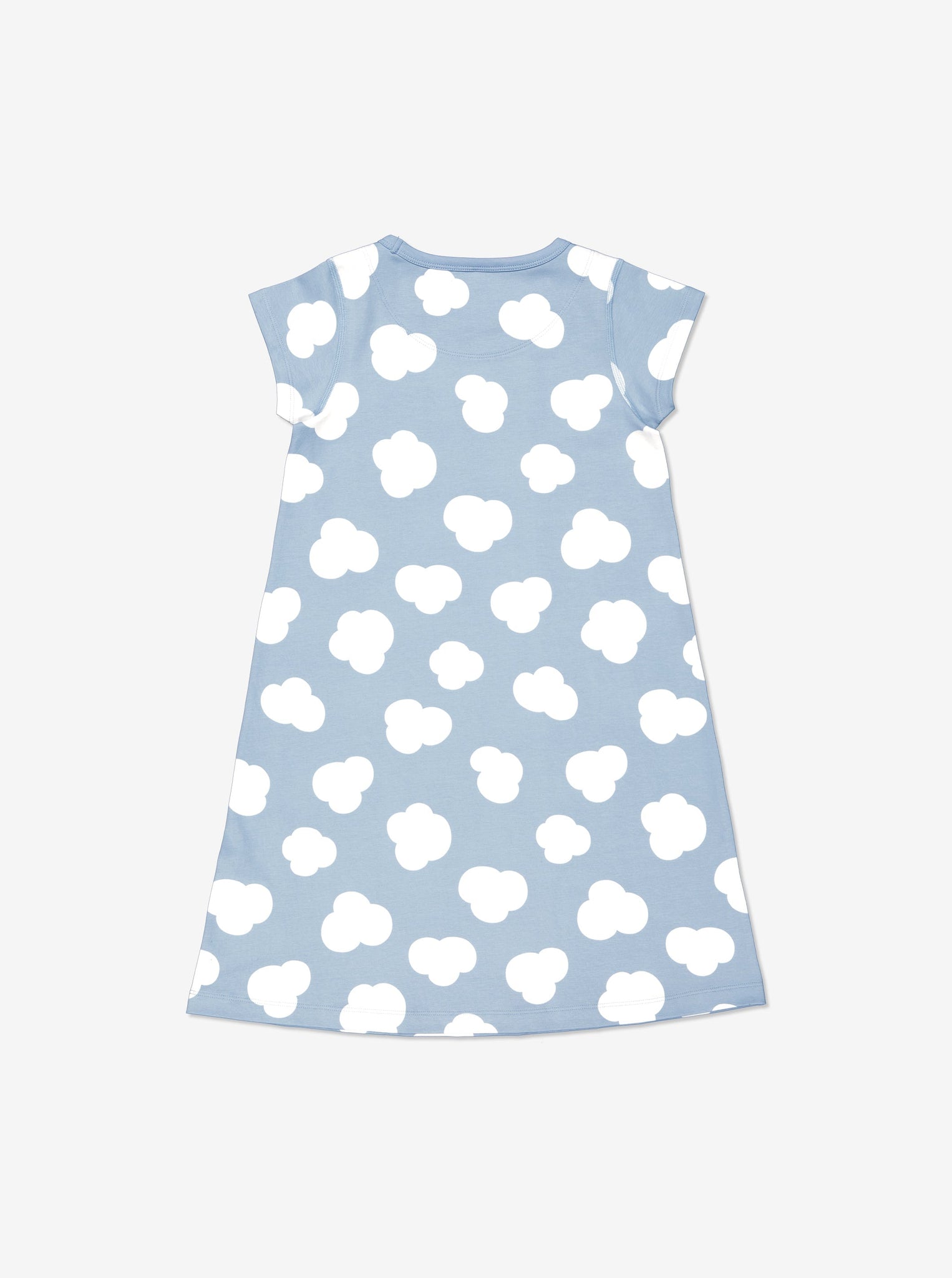  Cotton Cloud Print Kids Nightdress from Polarn O. Pyret Kidswear. Made using sustainable materials.