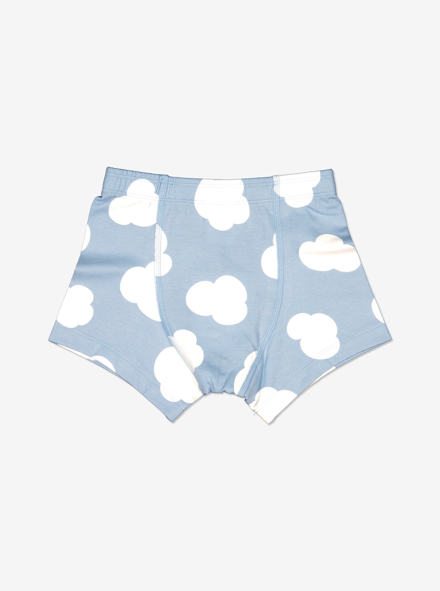  Organic Cotton Blue Boys Boxer Shorts from Polarn O. Pyret Kidswear. Made using ethically sourced materials.