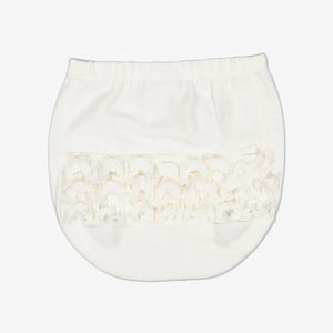 Organic Cotton Frilled Baby Pants from Polarn O. Pyret Kidswear. Made using environmentally friendly materials.