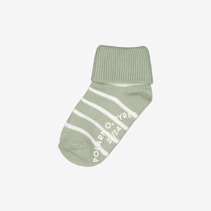  Green Kids Antislip Socks from Polarn O. Pyret Kidswear. Made using sustainable materials.