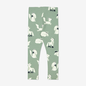  Wolf Print Kids Leggings from Polarn O. Pyret Kidswear. Made using ethically sourced materials.