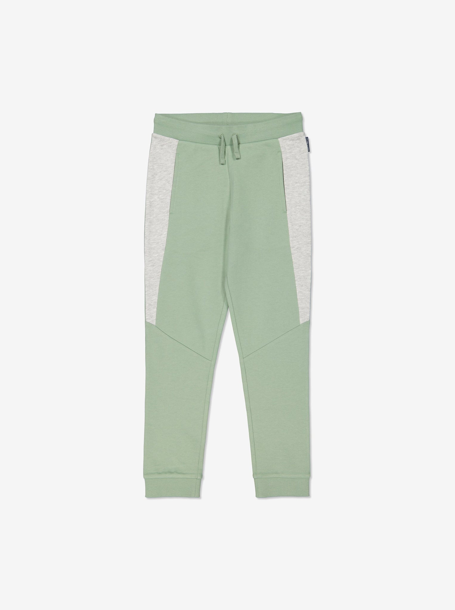  Organic Cotton Green Kids Joggers from Polarn O. Pyret Kidswear. Made from sustainable materials.