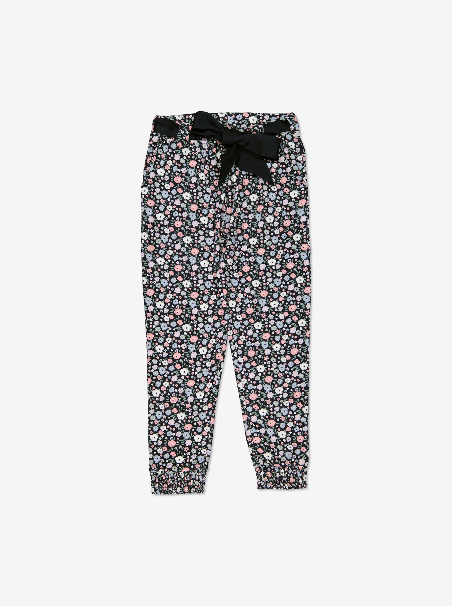  Floral Print Kids Joggers from Polarn O. Pyret Kidswear. Made using environmentally friendly materials.