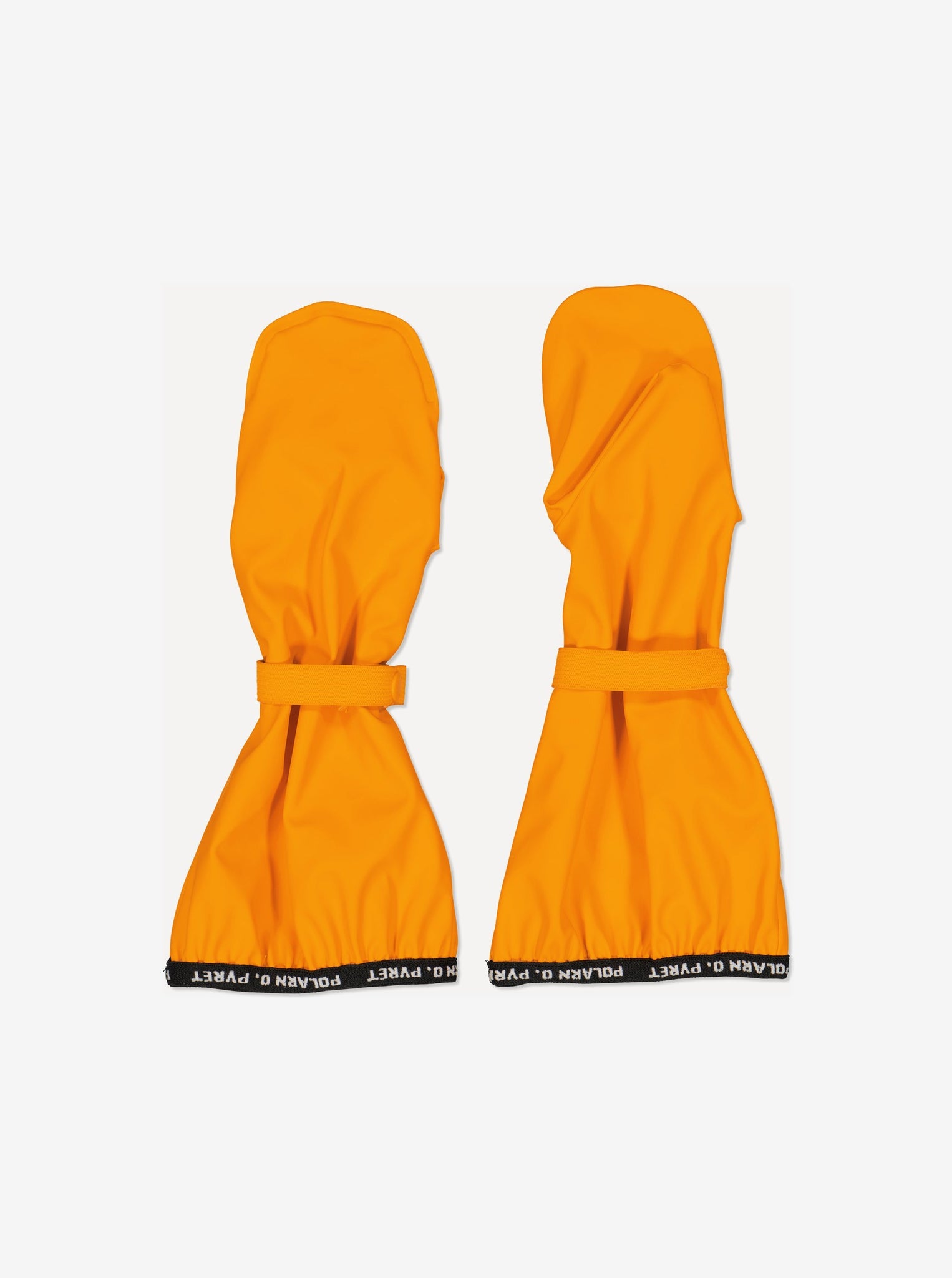 Yellow Kids Waterproof Rain Mittens from Polarn O. Pyret Kidswear. 