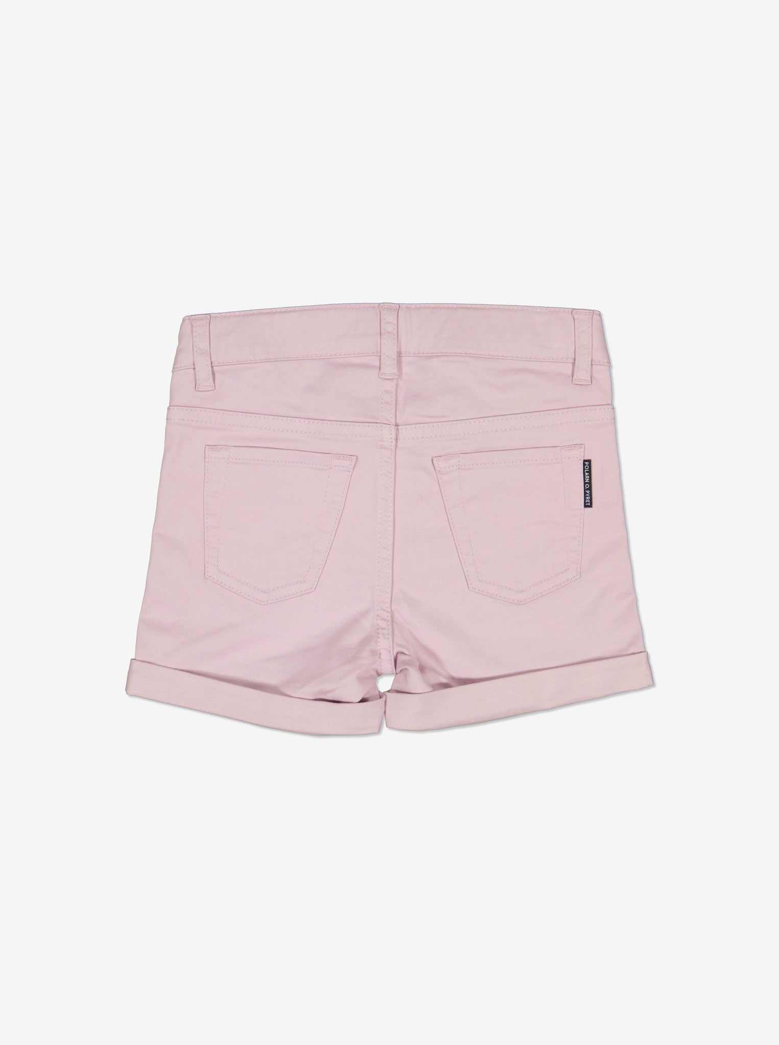  Kids Pink Denim Shorts from Polarn O. Pyret Kidswear. Made using sustainable materials.