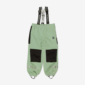 Green Kids Waterproof Trousers from Polarn O. Pyret Kidswear. Durable waterproof kids trousers
