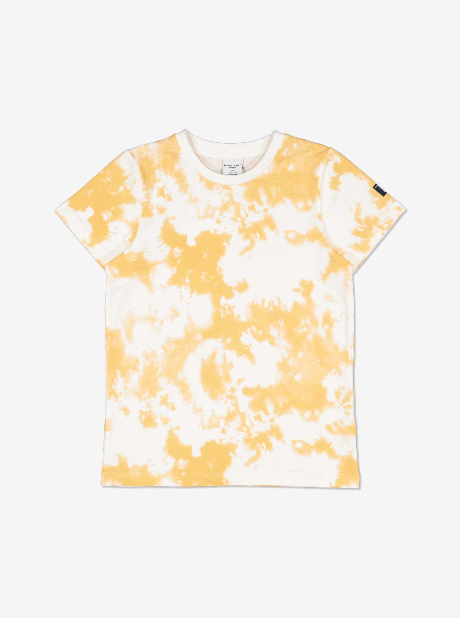 Tie-Dye Yellow Kids T-Shirt from Polarn O. Pyret Kidswear. Ethically made and sustainably sourced materials.