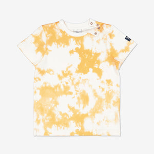 Tie-Dye Yellow Kids T-Shirt from Polarn O. Pyret Kidswear. Ethically made and sustainably sourced materials.