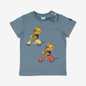 Lion Print Boys T-Shirt from Polarn O. Pyret Kidswear. Made using sustainable sourced materials.