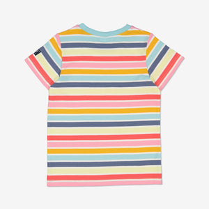 Crab Print Striped Kids T-Shirt from Polarn O. Pyret Kidswear. Made using sustainable sourced materials.