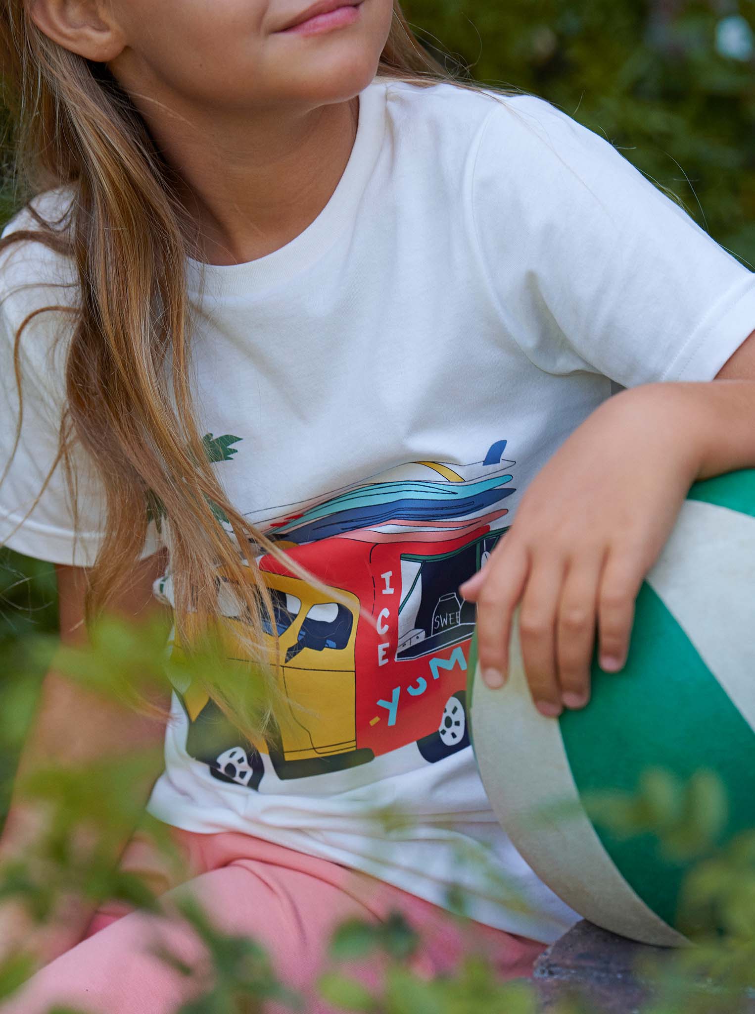 Organic Cotton Kids Truck T-Shirt from Polarn O. Pyret Kidswear. Made from 100% GOTS Organic Cotton.