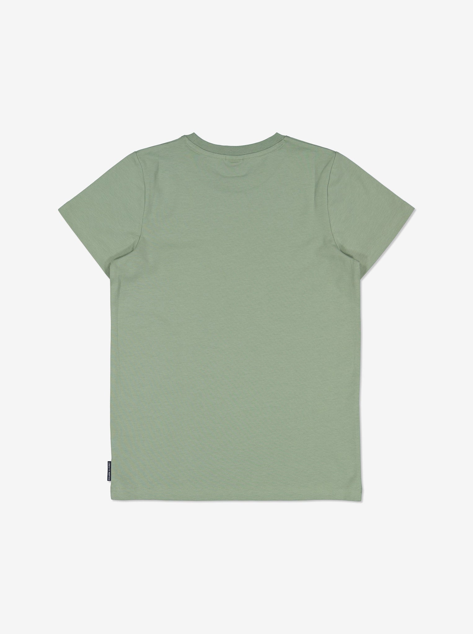 Green Shark Kids T-Shirt from Polarn O. Pyret Kidswear. Made using sustainable sourced materials.