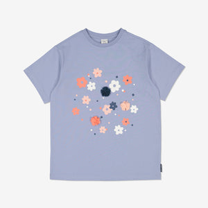 Organic Cotton Floral Kids T-Shirt from Polarn O. Pyret Kidswear. Ethically made and sustainably sourced materials.