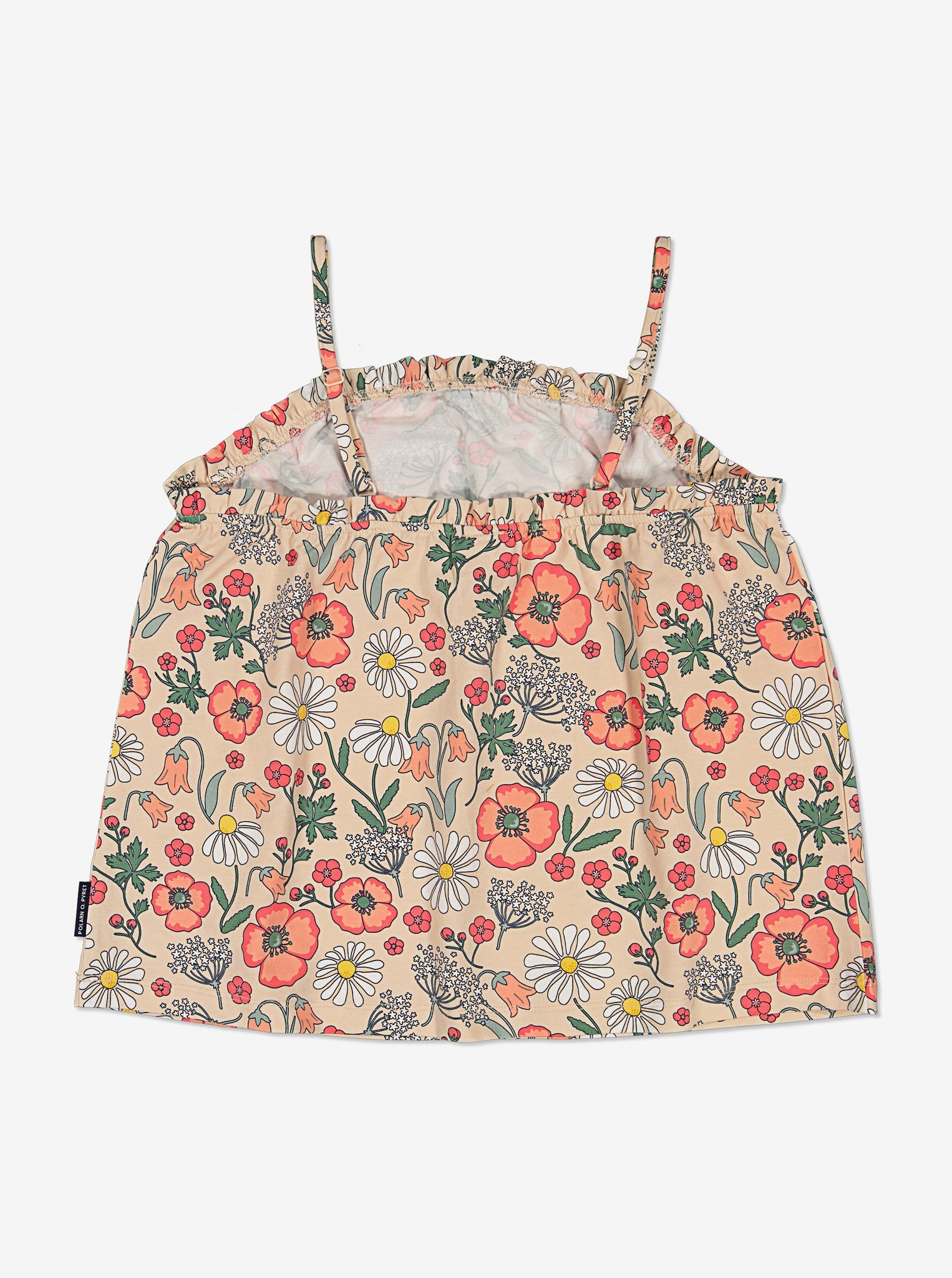 Organic Cotton Floral Girls Top from Polarn O. Pyret Kidswear. Ethically made and sustainably sourced materials.