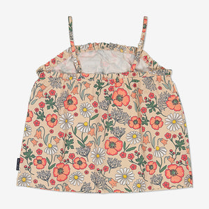 Organic Cotton Floral Girls Top from Polarn O. Pyret Kidswear. Ethically made and sustainably sourced materials.