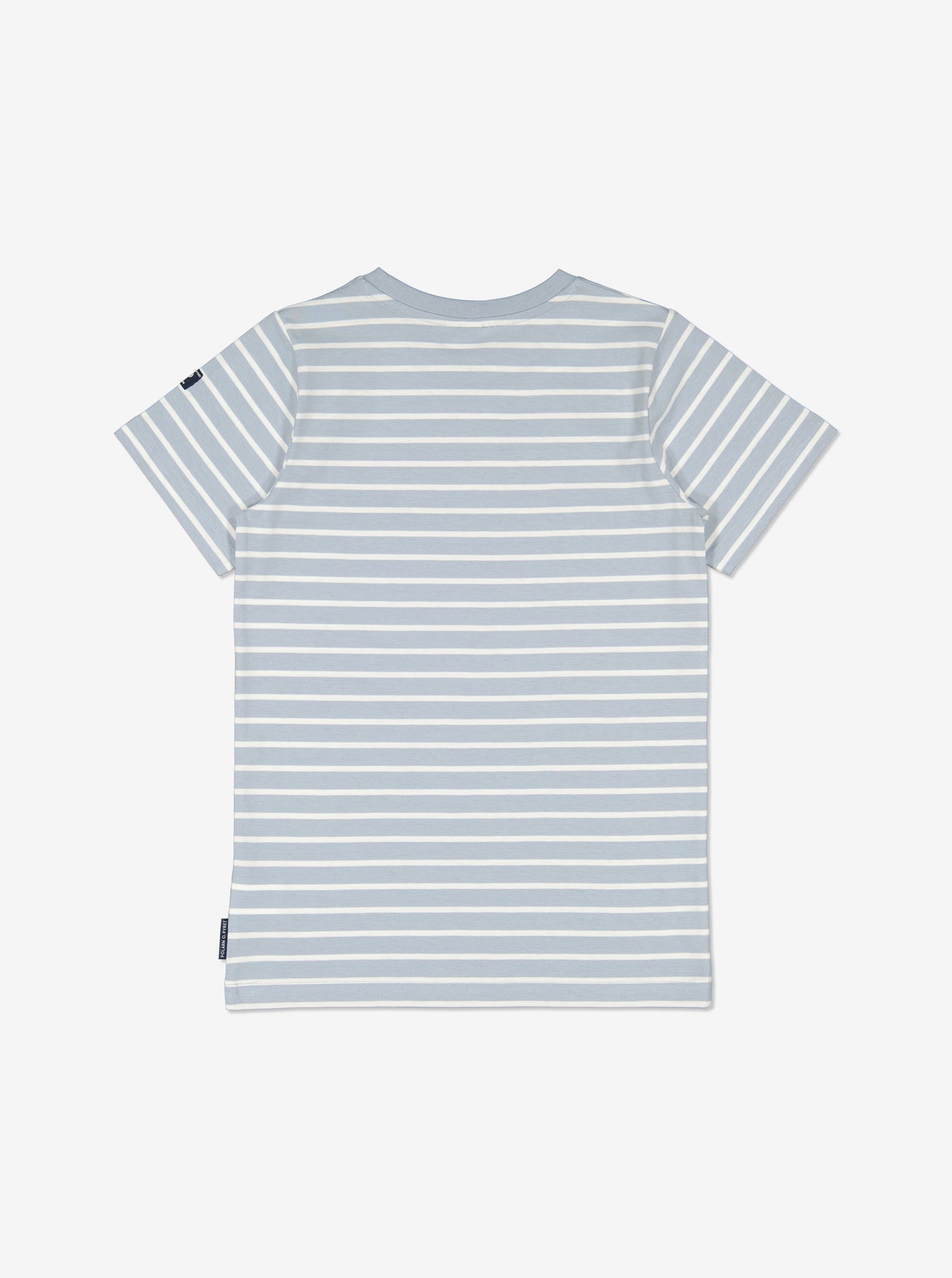  Cotton Striped Blue Kids T-Shirt from Polarn O. Pyret Kidswear. Made using ethically sourced materials.