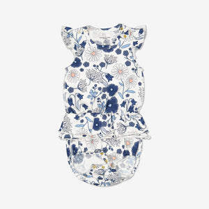Floral Print Newborn Babygrow from Polarn O. Pyret Kidswear. Made using sustainable sourced materials.
