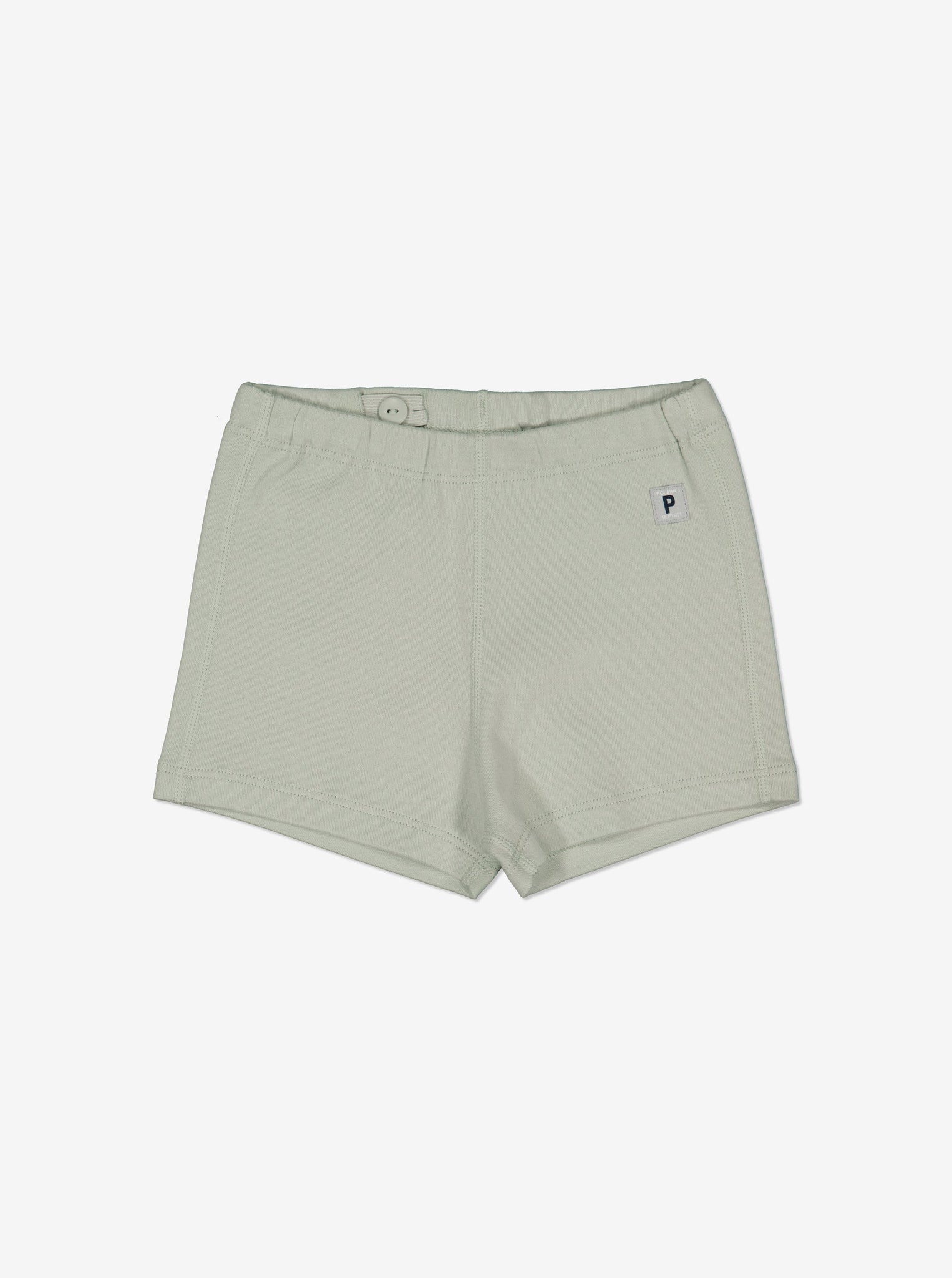 Organic Cotton Green  Baby Shorts from Polarn O. Pyret Kidswear. Made from ethically sourced materials.