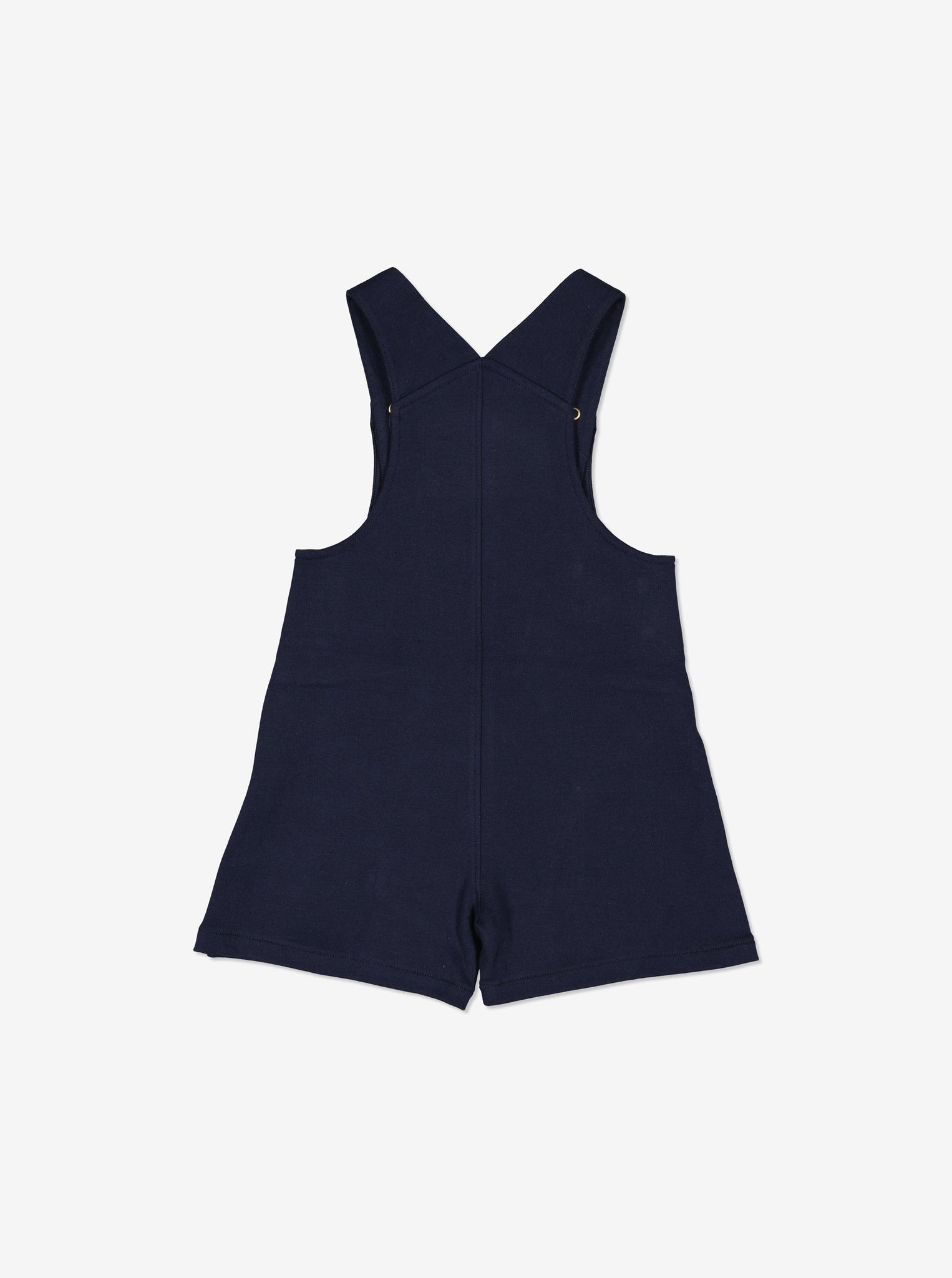 Organic Cotton Navy Baby Dungarees from Polarn O. Pyret Kidswear. Made from 100% GOTS Organic Cotton.