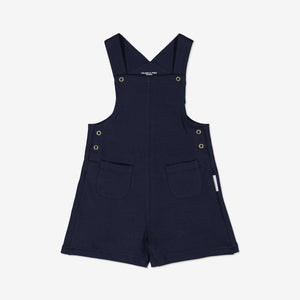 Organic Cotton Navy Baby Dungarees from Polarn O. Pyret Kidswear. Made from 100% GOTS Organic Cotton.