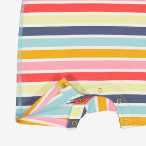 Striped Newborn Baby Romper from Polarn O. Pyret Kidswear. Made from ethically sourced materials.