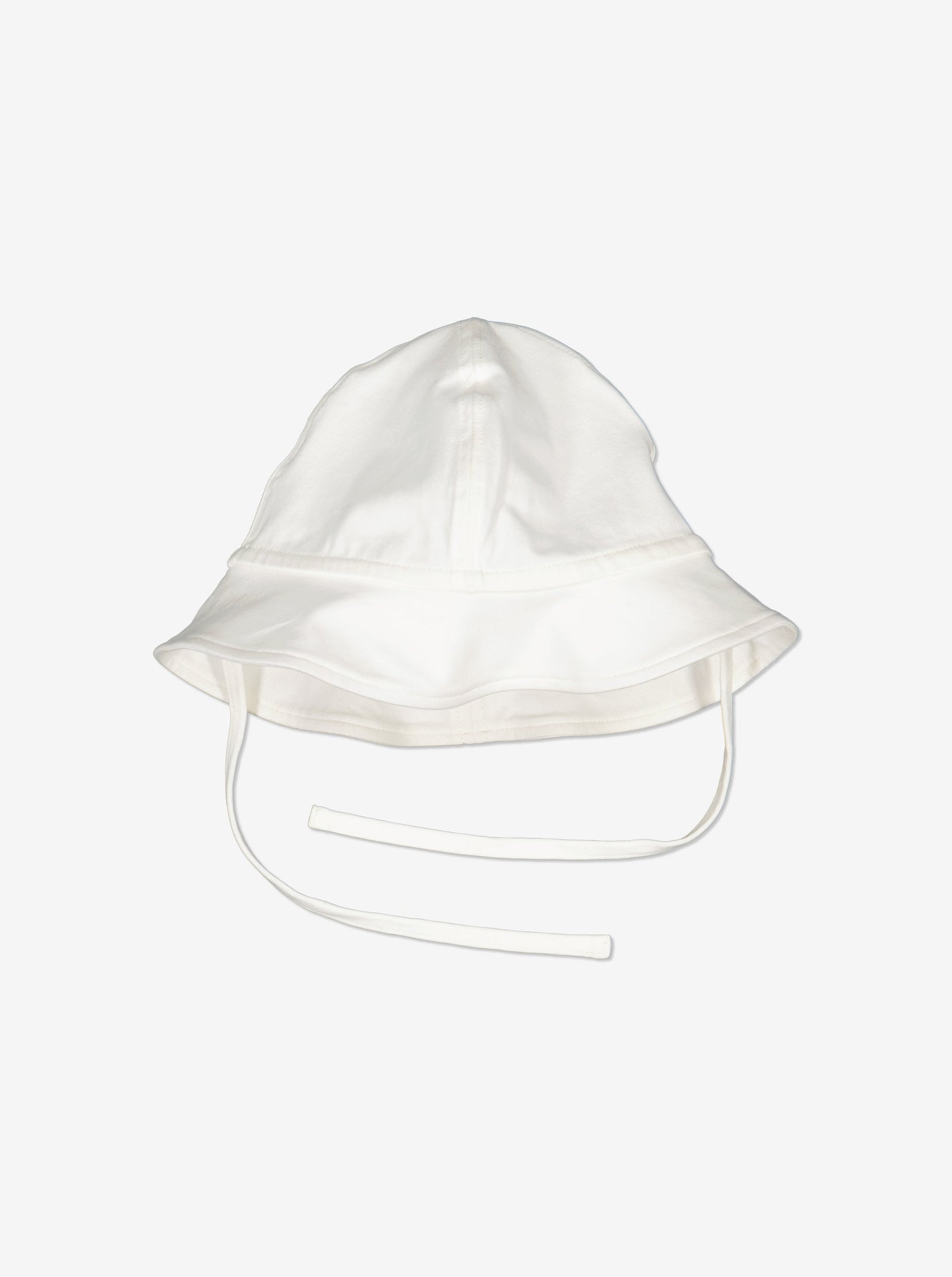 Newborn Baby White Sun Hat from Polarn O. Pyret Kidswear. Ethically made and sustainably sourced materials.