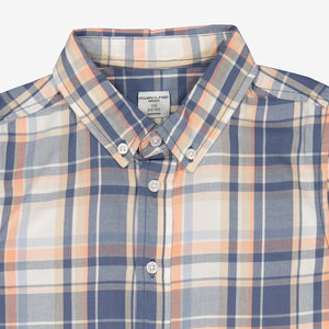 Short Sleeve Checked Boys Shirt from Polarn O. Pyret Kidswear. Made from 100% GOTS Organic Cotton.