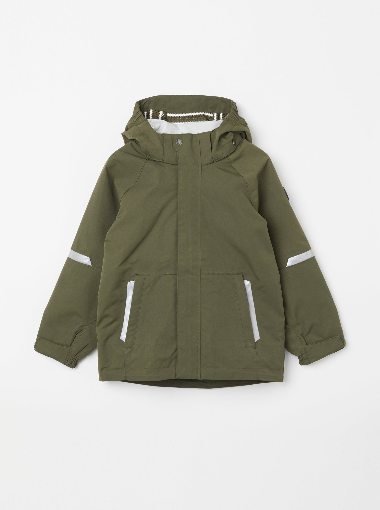 Khaki Kids Waterproof Shell Jacket from the Polarn O. Pyret kidswear collection. Made from sustainable sources.