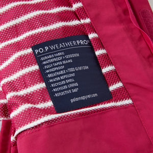 Red Kids Waterproof Shell Jacket from the Polarn O. Pyret kidswear collection. Made using ethically sourced materials.