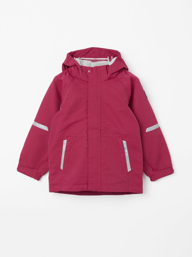 Red Kids Waterproof Shell Jacket from the Polarn O. Pyret kidswear collection. Made using ethically sourced materials.