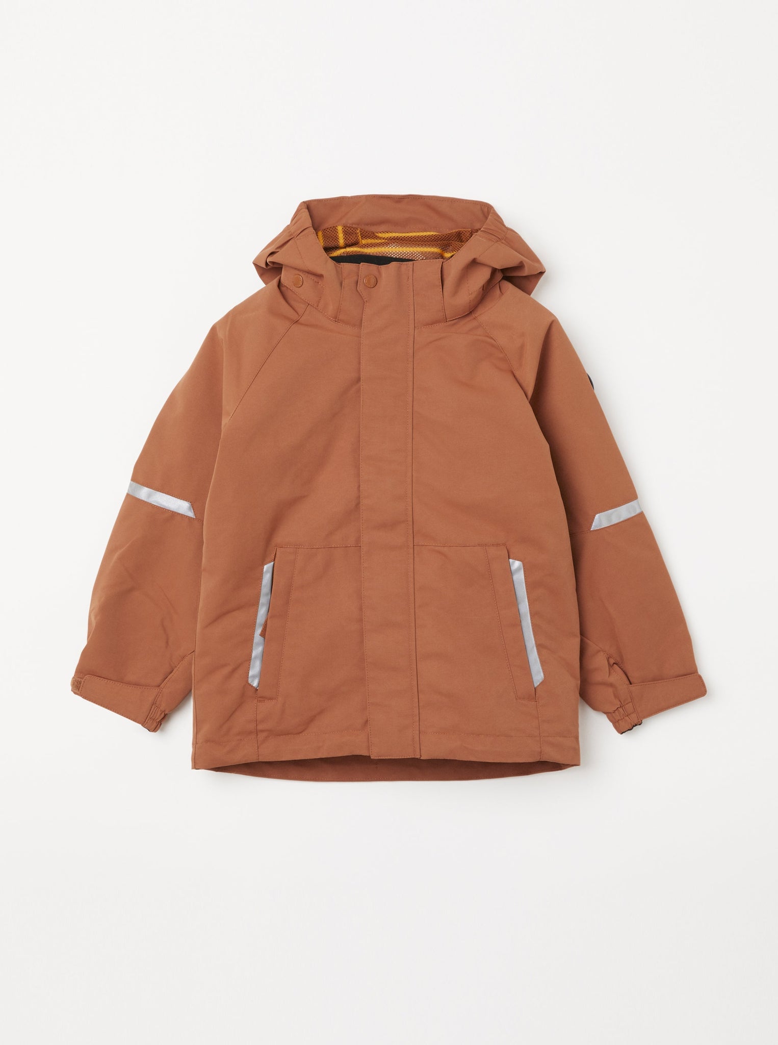 Orange Kids Waterproof Shell Jacket from the Polarn O. Pyret kidswear collection. Ethically produced kids outerwear.