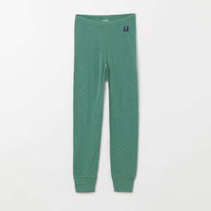 Merino Green Thermal Kids Long Johns from the Polarn O. Pyret kidswear collection. Quality kids clothing made to last.