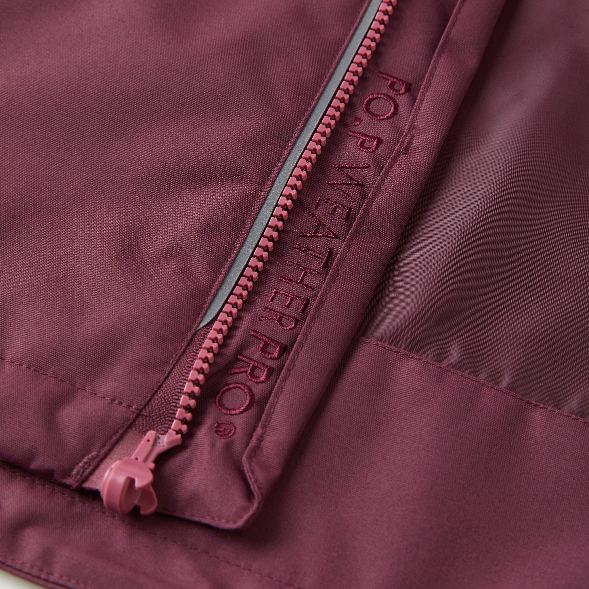 Burgundy Waterproof Kids Jacket from the Polarn O. Pyret kidswear collection. Sustainably produced kids outerwear.