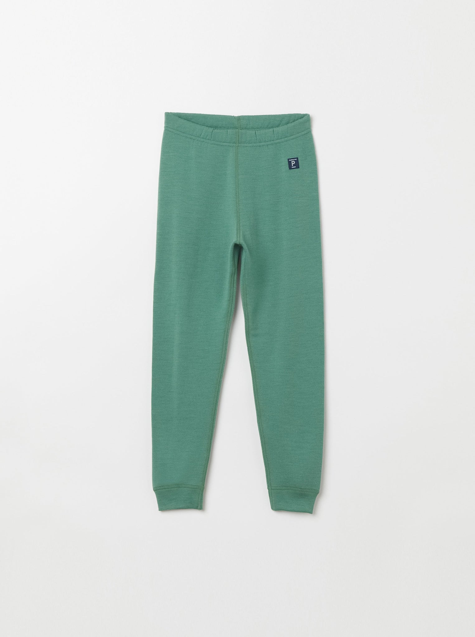 Green Merino Wool Kids Long Johns from the Polarn O. Pyret kidswear collection. Quality kids clothing made to last.