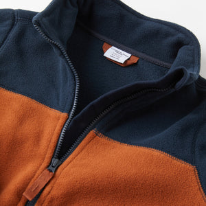 Orange Kids Fleece Jacket from the Polarn O. Pyret kidswear collection. Ethically produced kids outerwear.