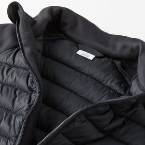 Black Stretch Kids Fleece Jacket from the Polarn O. Pyret kidswear collection. Made using ethically sourced materials.