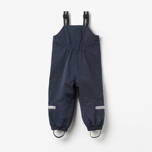 Navy Kids Waterproof Trousers from the Polarn O. Pyret kidswear collection. The best ethical kids outerwear.