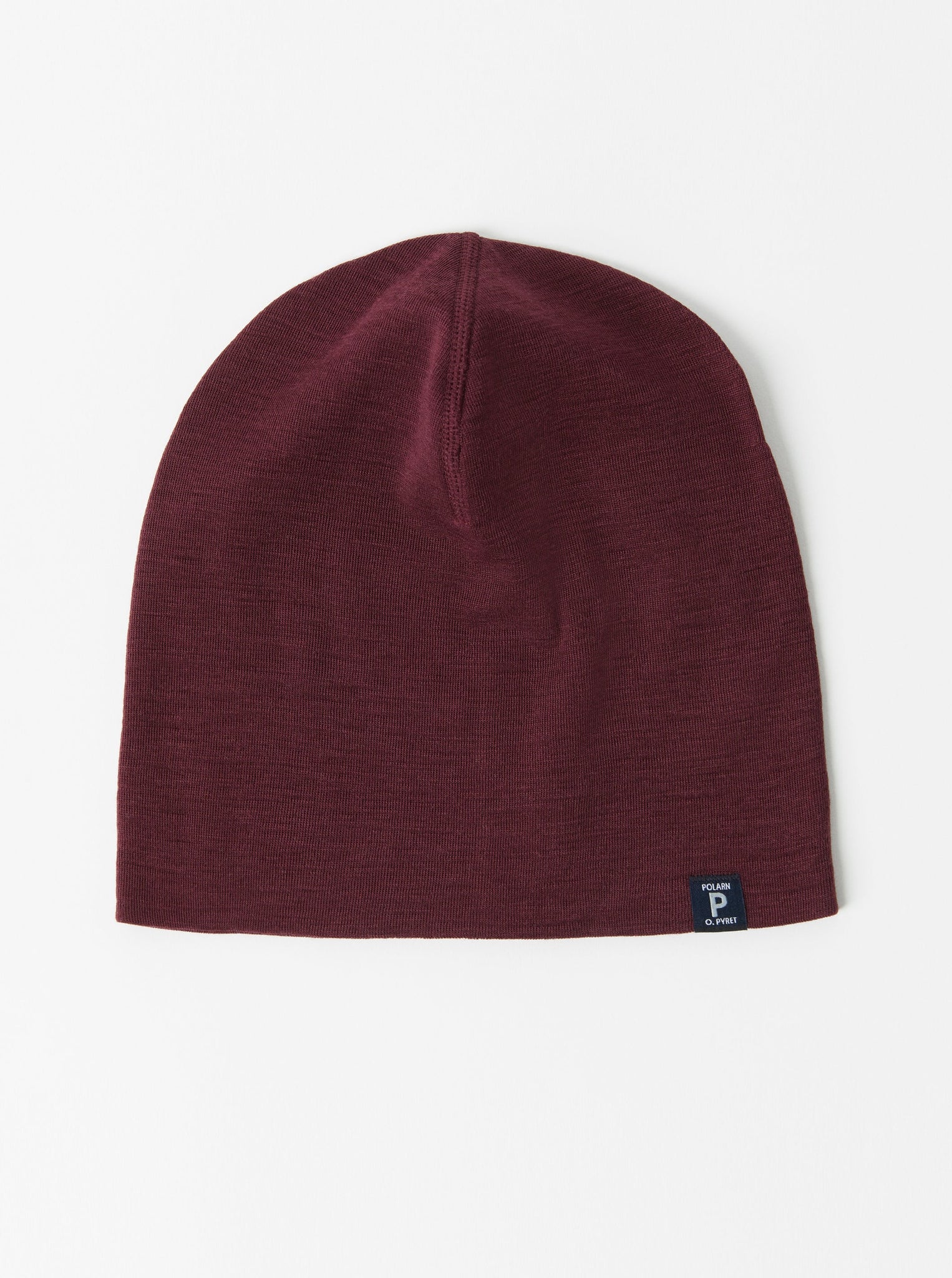 Merino Wool Burgundy Kids Beanie Hat from the Polarn O. Pyret kidswear collection. Made from sustainable sources.