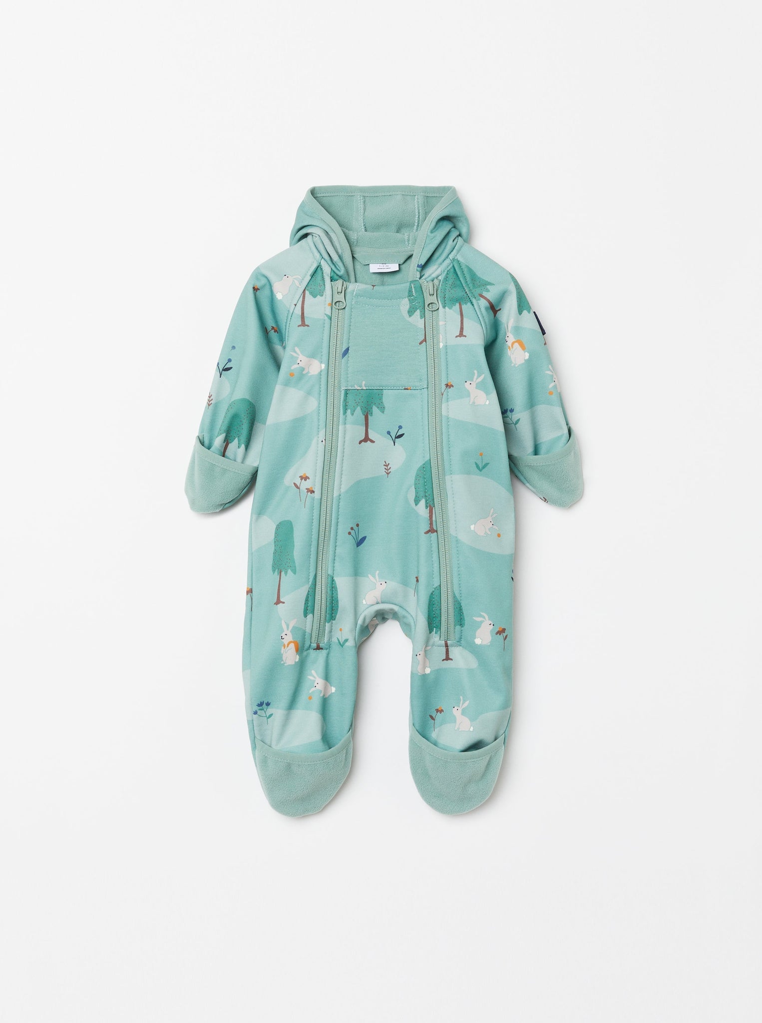 Windproof Green Baby Pramsuit from the Polarn O. Pyret kidswear collection. The best ethical kids outerwear.