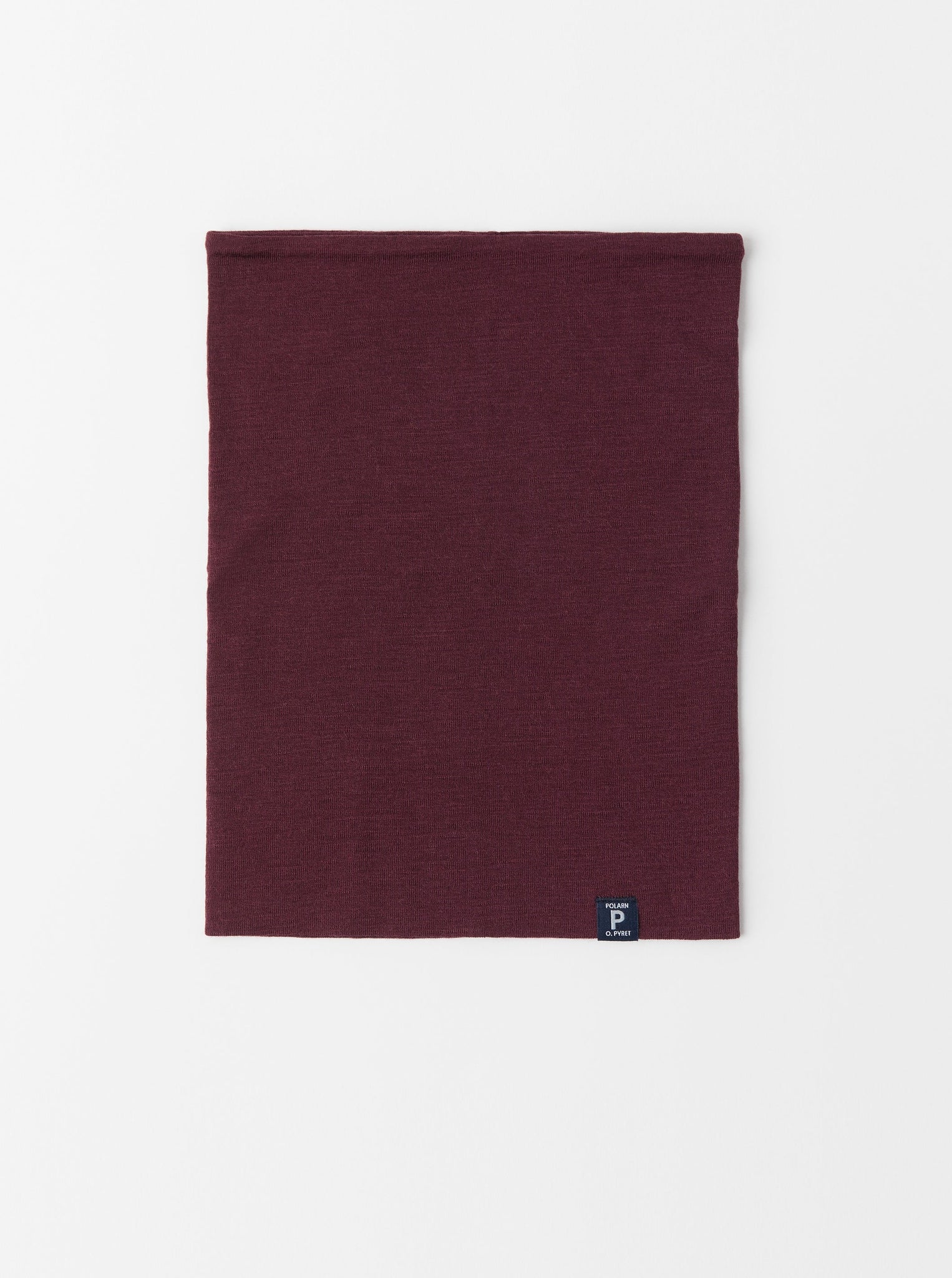 Merino Wool Burgundy Kids Snood from the Polarn O. Pyret kidswear collection. The best ethical kids outerwear.