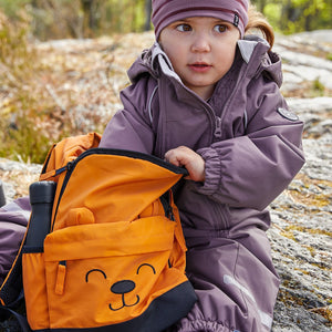 Purple Fleece Lined Kids Beanie Hat from the Polarn O. Pyret kidswear collection. The best ethical kids outerwear.