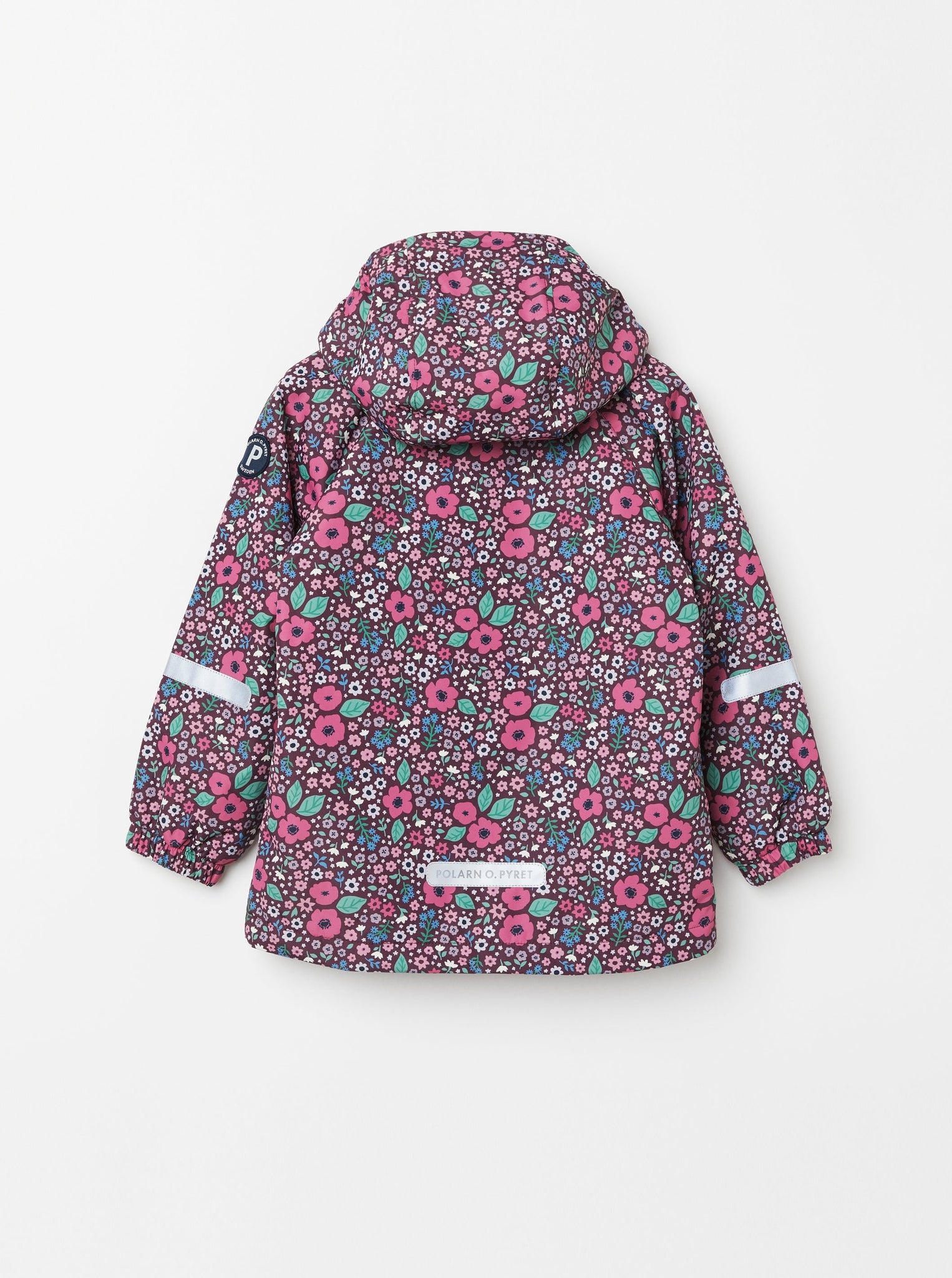 Floral Print Kids Waterproof Coat from the Polarn O. Pyret kidswear collection. Made using ethically sourced materials.