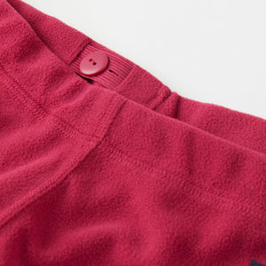 Red Kids Thermal Fleece Trousers from the Polarn O. Pyret kidswear collection. Made from sustainable sources.
