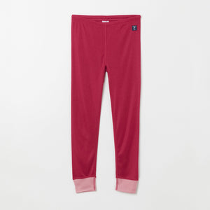 Red Kids Thermal Leggings from the Polarn O. Pyret kidswear collection. Ethically produced kids outerwear.
