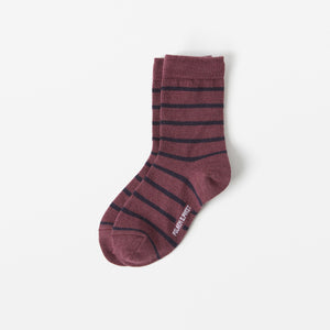 Striped Merino Wool Kids Socks